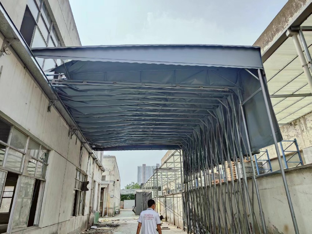 大型电动推拉雨棚操作步骤